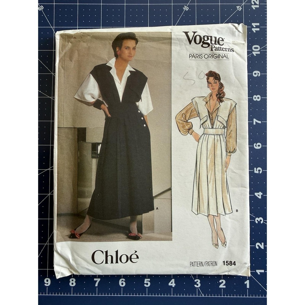 VOGUE Chloe Paris Original Pattern 1584 Misses' Loose-Fit Jumper & Blouse Sz 14